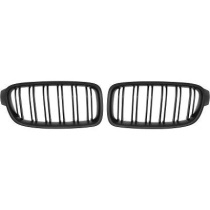 BMW 3-Serie F30/F31 11+ Dubbelribbad Mattsvart Sportgrill Performance-Look DIEDERICHS